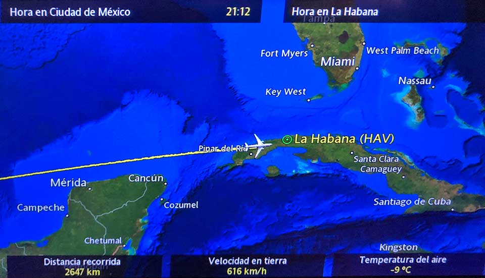 Flying into Havana