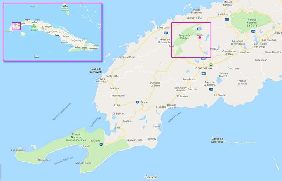 Cuba Map, Viñales